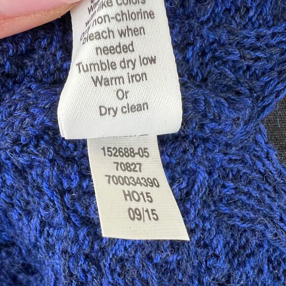 ATHLETA Blue Sweater Wool Ribbed Crew Neck Knit Classic Fit Size X-Small XS - Picture 8 of 8